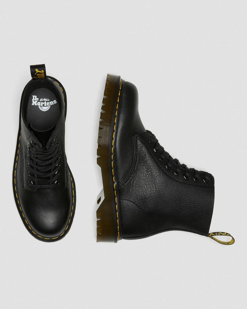 Black Men's Dr Martens 1460 Pascal Bex Leather Lace Up Boots | CA 524OKI